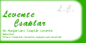 levente csaplar business card